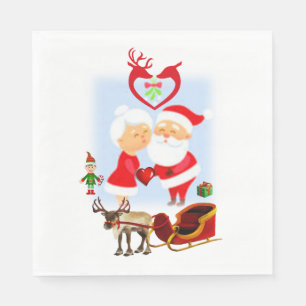 Christmas Paper Napkins, Santa Napkin