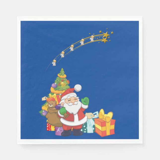 Christmas Paper Napkins, Santa Napkin (Front)