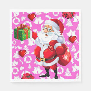 Christmas Paper Napkins, Santa Napkin