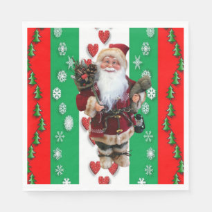 Christmas Paper Napkins, Santa Napkin