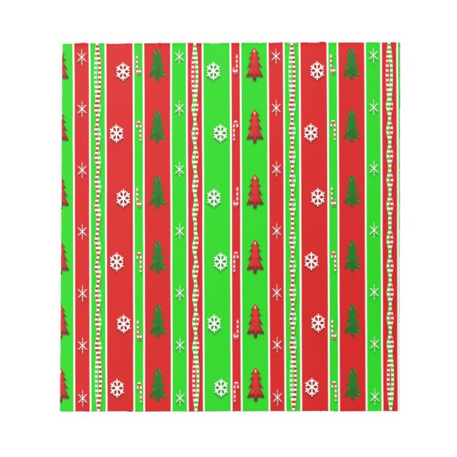 Christmas Paper Pattern Notepad (Front)