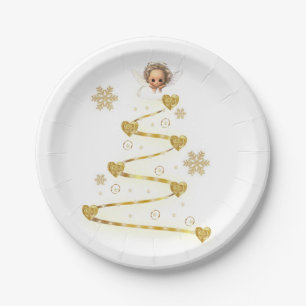 Christmas Paper Plates, Angel Paper Plate