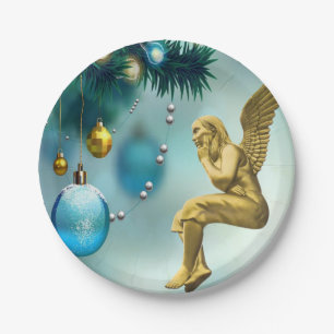 Christmas Paper Plates, Angel Paper Plate