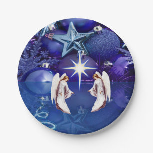 Christmas Paper Plates, Angels Plate