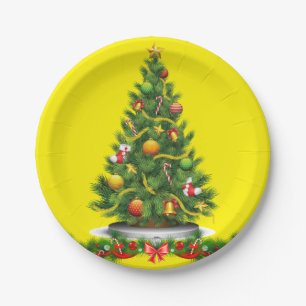 Christmas Paper Plates, Christmas Tree Plate