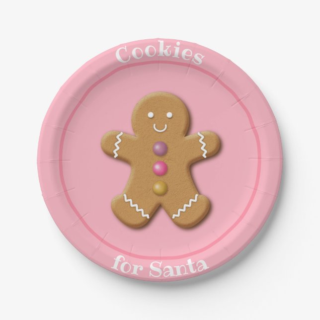 Christmas Paper Plates-Cookies for Santa Paper Plate (Front)