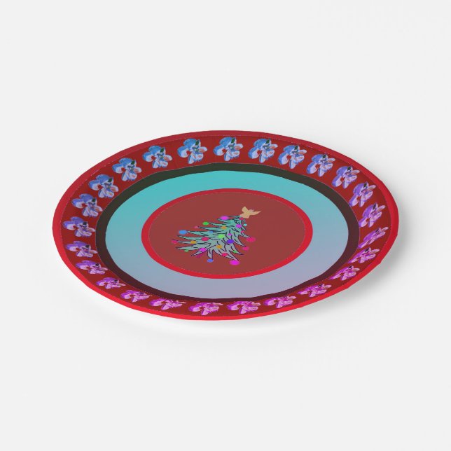 Christmas paper plates custom (Angled)