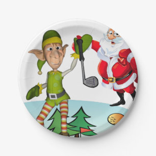 Christmas Paper Plates, Elf Paper Plate