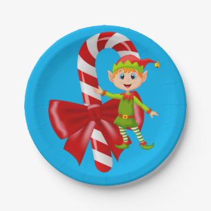 Christmas Paper Plates, Elf Paper Plate