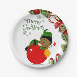 Christmas Paper Plates, elf Plate