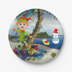 Christmas Paper Plates, Elf Plate