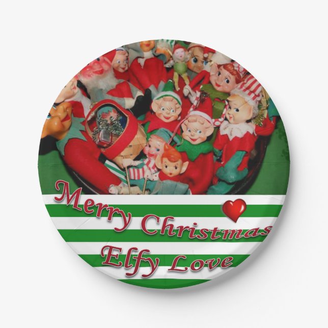 Christmas Paper Plates, Elf Plate (Front)
