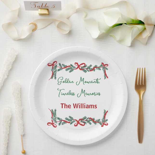 Christmas Paper Plates – Holiday Celebrations (Wedding)