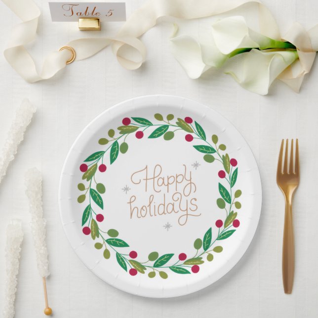 Christmas Paper Plates– Holiday Party Dining  Paper Plate (Wedding)