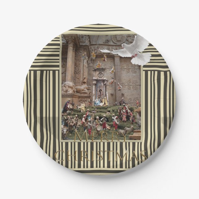 Christmas Paper Plates, Merry Christmas Jesus Plate (Front)