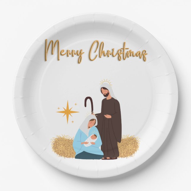 Christmas paper plates nativity (Front)