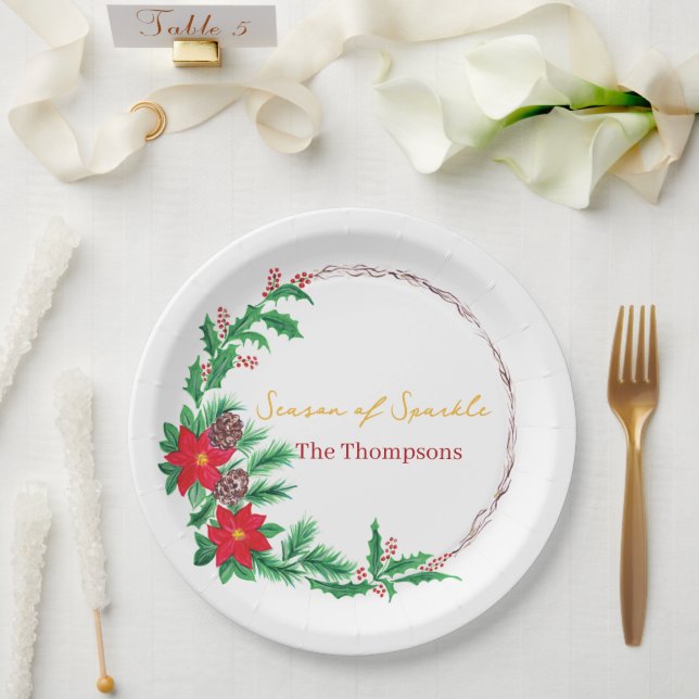 Christmas Paper Plates– Party Table Decoration Plate (Wedding)