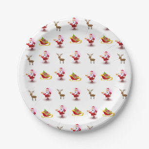 Christmas Paper Plates, Santa Paper Plate