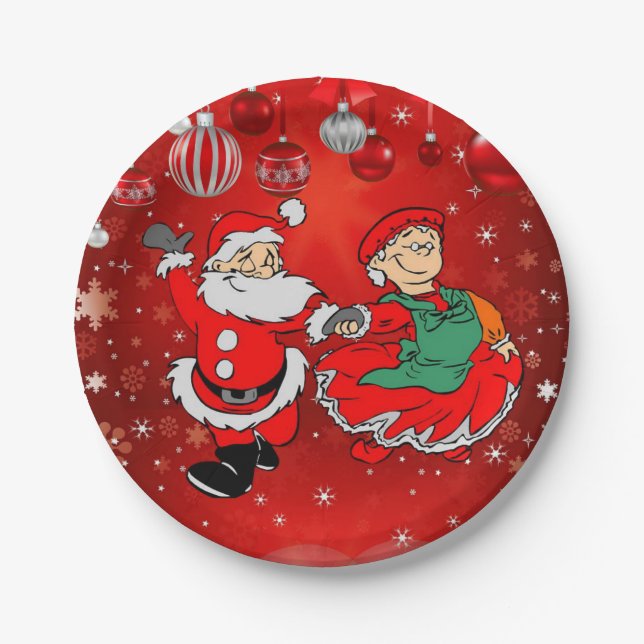 Christmas Paper Plates, Santa Plate (Front)