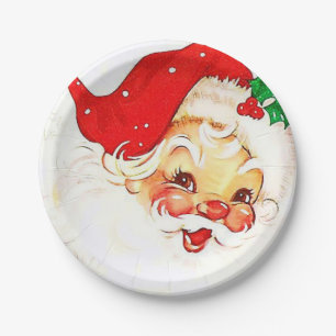 Christmas Paper Plates, Santa Plate