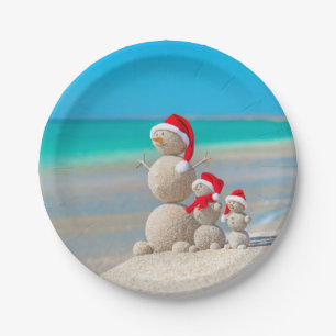 Christmas Paper Plates, Snowman Plate