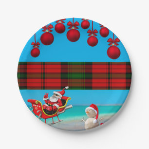 Christmas Paper Plates, Snowman Plate