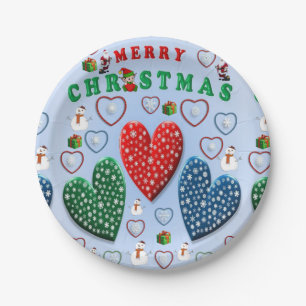 Christmas Paper Plates, Snowman Plate