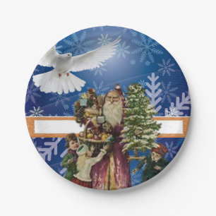 Christmas Paper Plates, Vintage Paper Plate