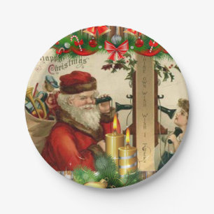 Christmas Paper Plates, Vintage Plate