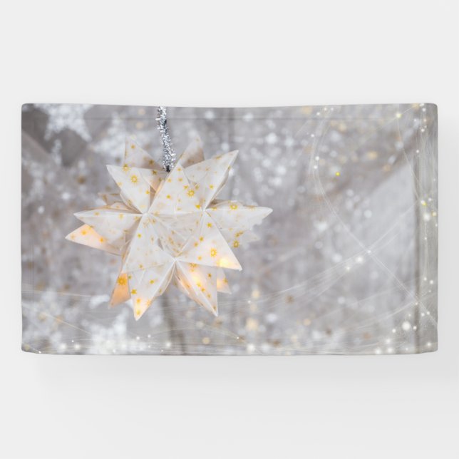Christmas Paper Star Decoration Banner (Horizontal)