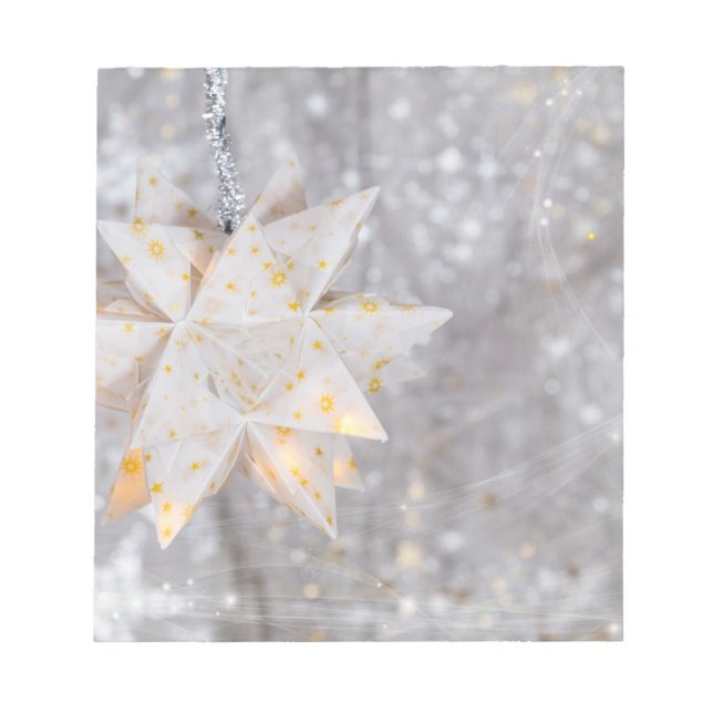 Christmas Paper Star Decoration Notepad (Front)