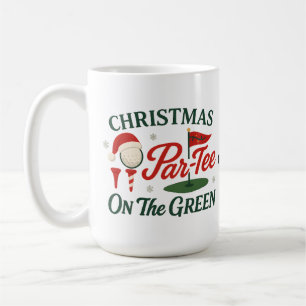 Christmas Par-Tee On The Green Funny Golf Christma Coffee Mug