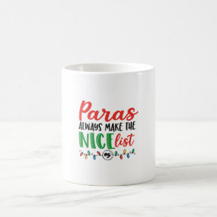 Christmas para always make the nice list coffee mug