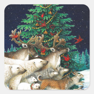 Christmas Parade Square Sticker