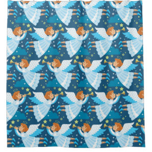 Christmas paraphernalia. Illustration Shower Curtain