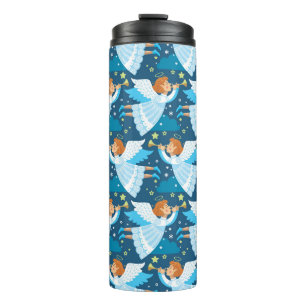 Christmas Paraphernalia Postcard Illustration Thermal Tumbler
