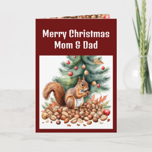 Christmas Parents From the bunch Squirrel Holiday Card