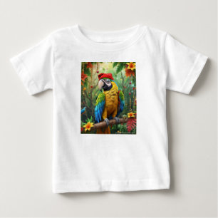 Christmas Parrot As Santa Claus-76349 Baby T-Shirt