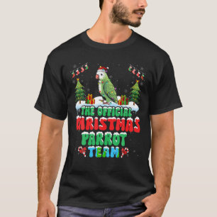 Christmas Parrot Team Parrot Wearing Santa Hat Xma T-Shirt