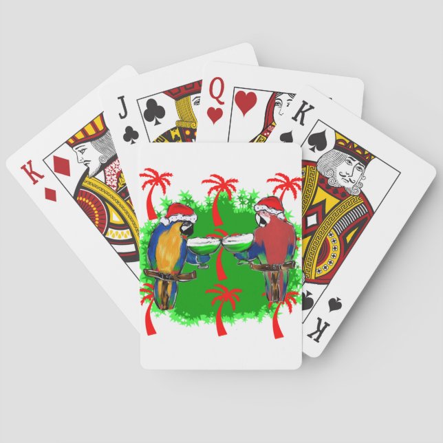 CHRISTMAS PARROTS PLAYING CARDS (Back)
