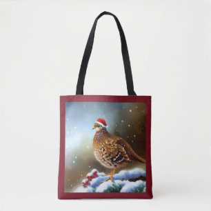 Christmas Partridge 2 Tote Bag