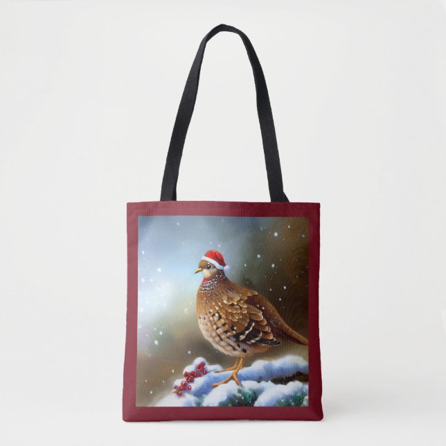 Christmas Partridge 2 Tote Bag (Front)