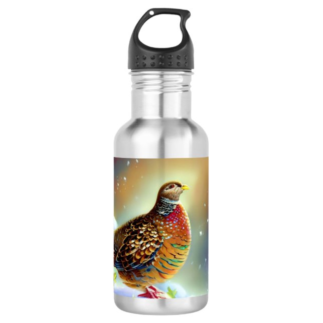 Christmas Partridge 3 710 Ml Water Bottle (Front)