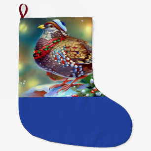 Christmas Partridge 4 Large Christmas Stocking
