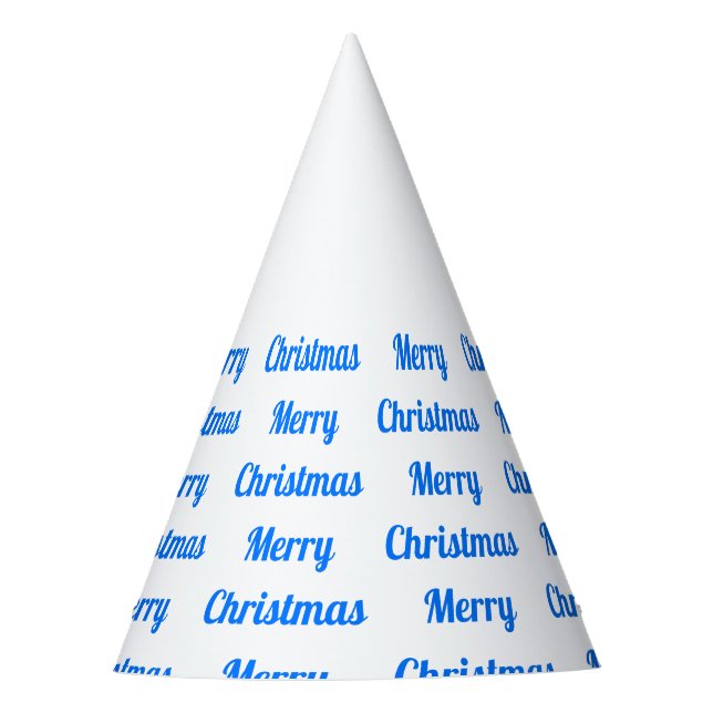 Christmas party accessory blue Merry Christmas Party Hat (Front)