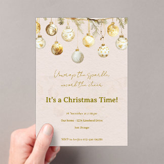 Christmas party  acrylic invitations