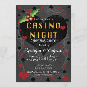 Christmas Party Casino Night    Las Vegas Invitation