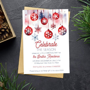 Christmas party celebrate the season invitation