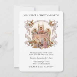 Christmas Party Celebration for Jesus Invitation