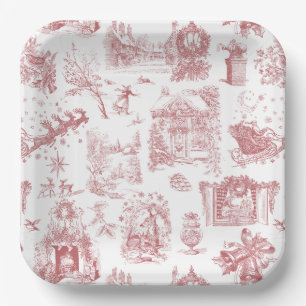 Christmas Party Chinoiserie Paper Plate